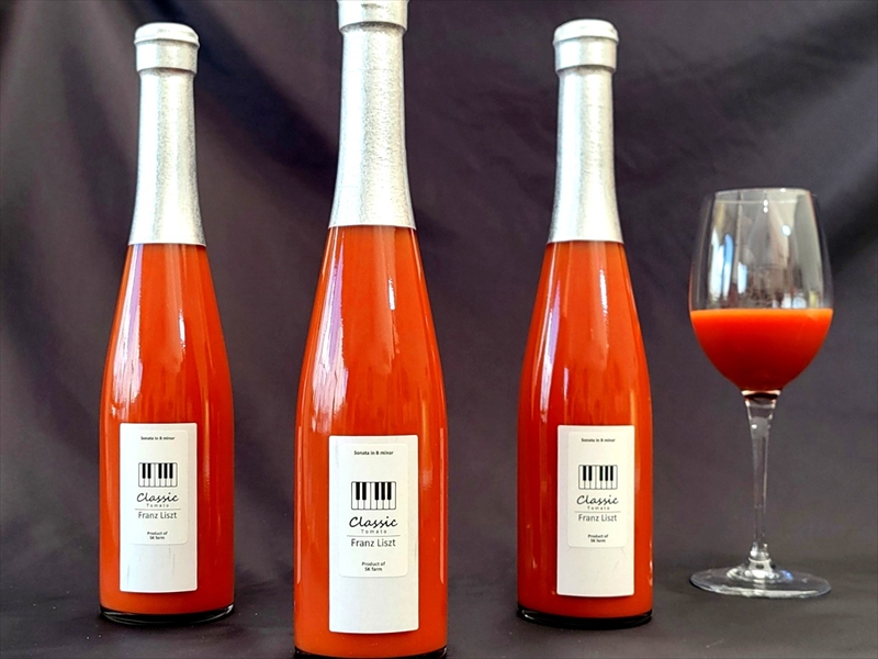 糖度14度 ミニトマトジュース (490ml瓶 x 1本)  クラシックトマト『リスト』使用 野菜 生活 ジュース 飲料 ドリンク 【 トマトジュース 信州 長野県 佐久市 】