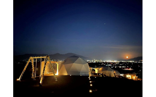 グランピング 温泉付きグランピング のぞみグランピング&スパ 佐久×軽井沢 宿泊補助券（30,000円分）【 キャンプ グランピング アウトドア 体験・チケット 旅行 宿泊 長野県 佐久市 】