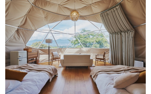 グランピング 温泉付きグランピング のぞみ グランピング & スパ 佐久× 軽井沢 宿泊補助券 (150,000円分）【 キャンプ グランピング アウトドア 体験・チケット 旅行 宿泊 長野県 佐久市 】