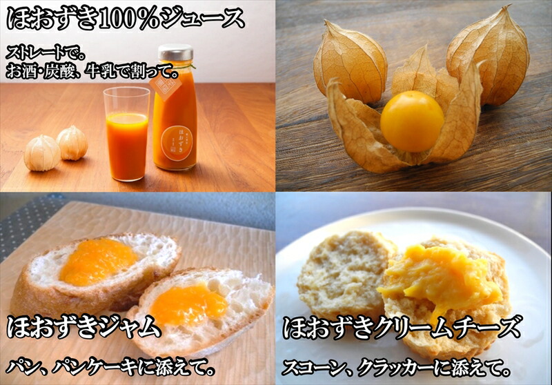 「食べる宝石」ほおずき３種セレクションジュース×2・ジャム・チーズ　　濃厚　スーパーフード＜2025年4月1日出荷開始～2025年12月25日出荷終了＞【 食用 鬼灯 長野県 佐久市 旬彩】