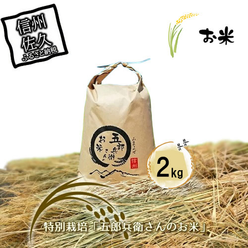 【令和7年産・白米2kg】「五郎兵衛さんのお米」＜2025年10月初旬以降順次配送＞ 長野県 信州 新米 こしひかり【五郎兵衛米 米 コメ 白米 精米 お米 こめ おこめ 備蓄品 仕送り おすそ分け 備蓄米 コシヒカリ こしひかり 長野県 佐久市 】