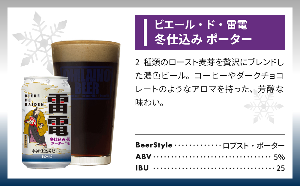 【訳あり】クラフトビール オラホビール 雷電冬仕込み ポーター 10本セット 黒ビール