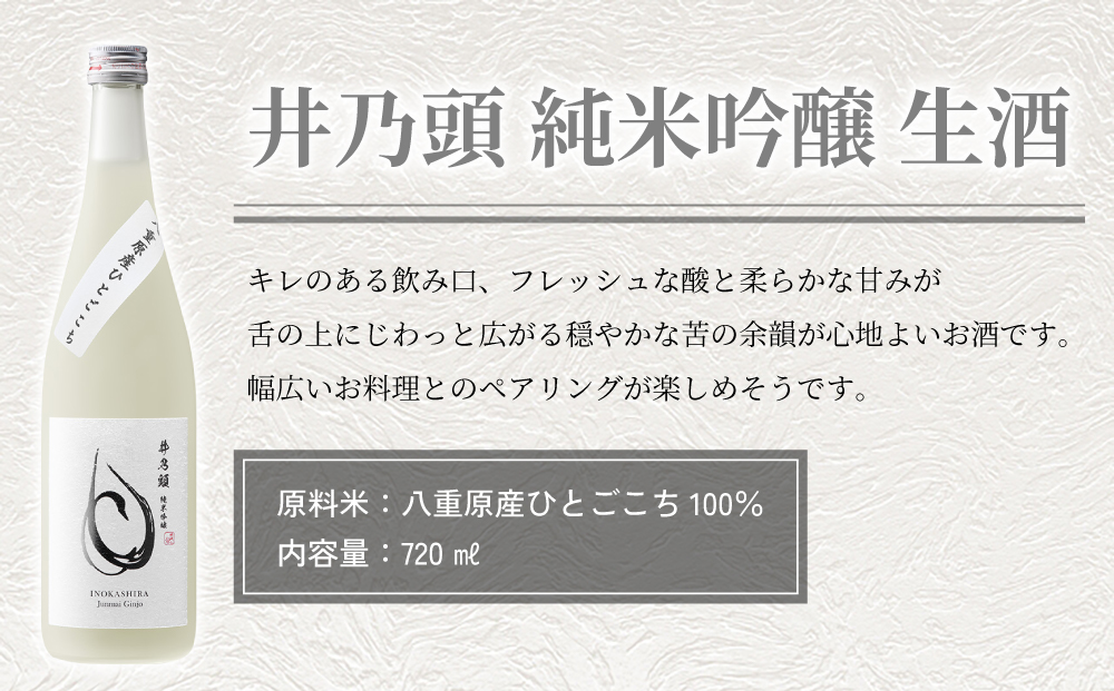 日本酒 春日酒造「井乃頭 純米吟醸 八重原ひとごこち 無濾過生原酒」| 生酒 八重原産 ひとごこち 太陽と大地