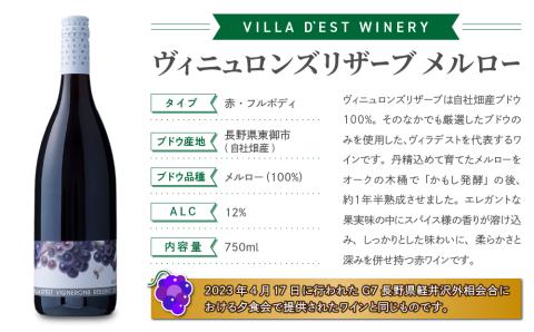 【限定100セット】ヴィラデストワイナリー　赤白ワイン4本Ａセット｜メルロー　シャルドネ