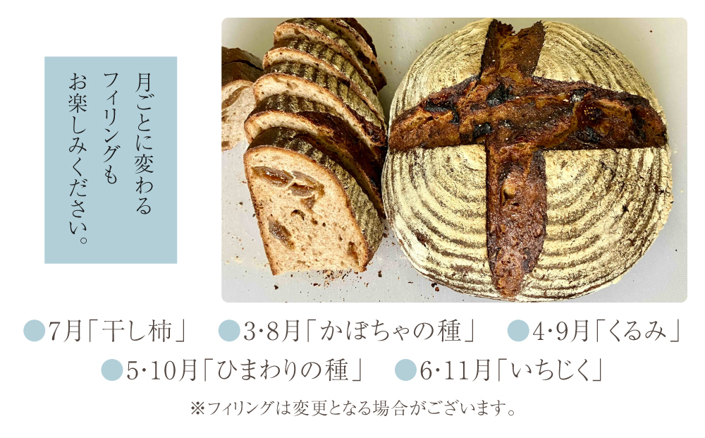 【６回定期便】本格派ライ麦パン　コミュニティcafe まる屋