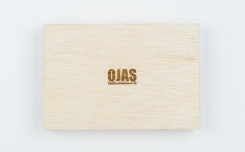 【OJAS(R) PURE CHOCOLATE.】木箱入りフクロウチョコレート ６粒入り