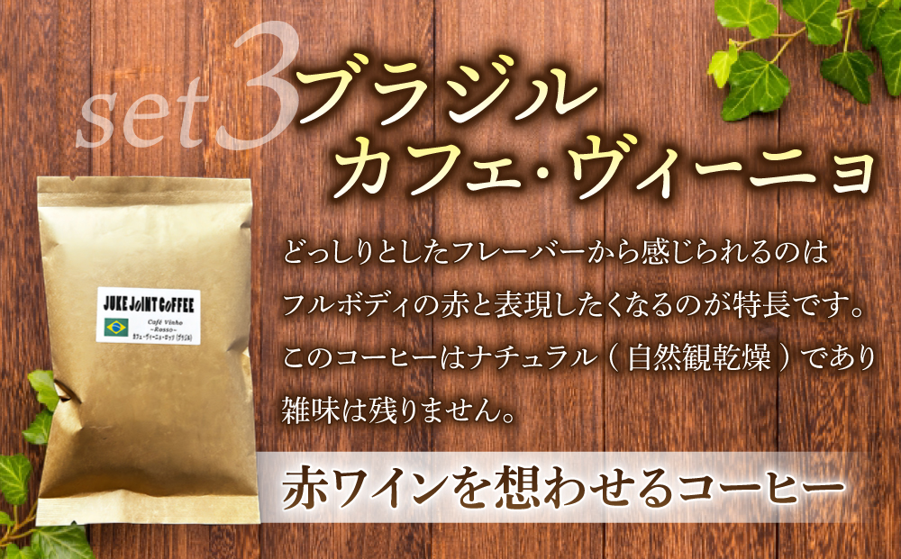 【粉に挽く】産地違いコーヒー豆　3種類飲み比べ （メキシコ/東ティモール/ブラジル）各100g｜テルミナリアコーヒー