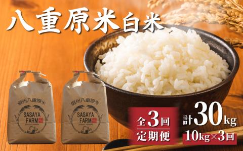 令和7年新米予約【3回定期便】八重原米10kg（5kg×2袋）白米　※2025年10月以降順次発送｜笹屋農園「農薬削減長野県認証取得」