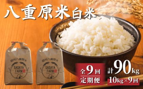 令和7年新米予約【9回定期便】八重原米10kg（5kg×2袋）白米　※2025年10月以降順次発送｜笹屋農園「農薬削減長野県認証取得」