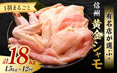 【12回定期便】信州黄金シャモ1羽まるごとセット