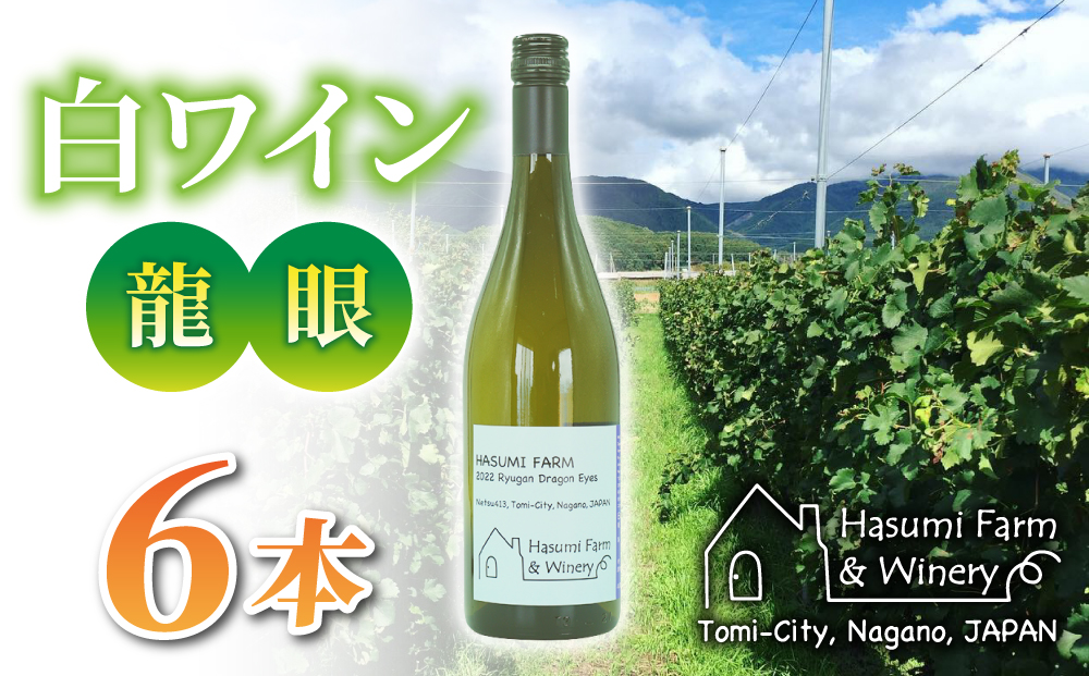 【のらのらふぁーむ】白ワイン「龍眼」６本
