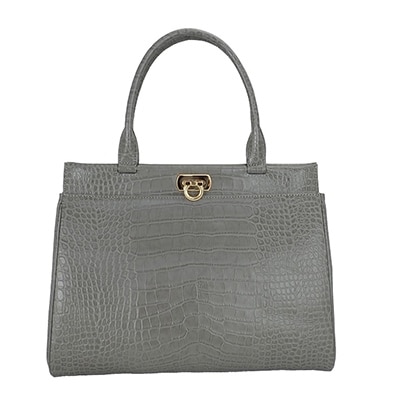 【濱野皮革工藝のハンドバッグ】レジェクロコ　コッコリーブル(スモーキーグレー)