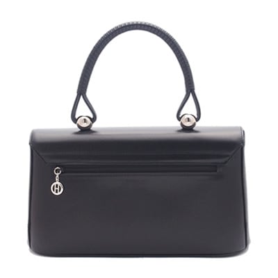 【濱野皮革工藝のフォーマルバッグ】ロイヤルスタンド(ブラック×シルバー)