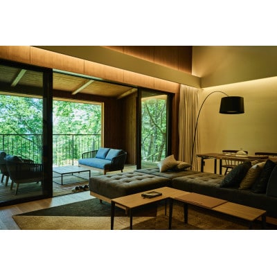 【9/30まで】THE HIRAMATSU 軽井沢 御代田　2泊ペア宿泊券ヴィラスイート　夕食1回