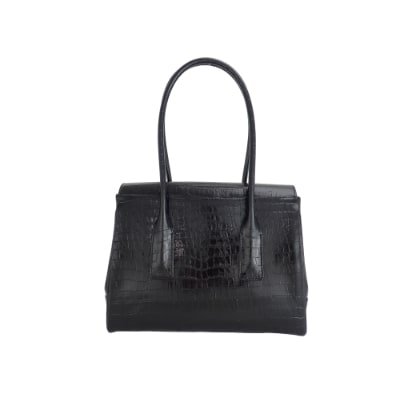 【濱野皮革工藝】 オフィスカジュアルレジェクロコ ジュエル トートバッグ(ブラック)