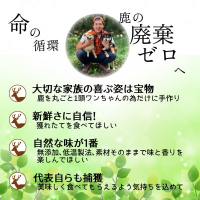 軽井沢鹿工房　愛犬用鹿肉ジャーキー　ももスライス40g×2パック