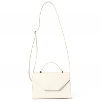 【濱野皮革工藝 HAMANO バッグ】プティ・フォルムUNO(アイボリー×ゴールド)