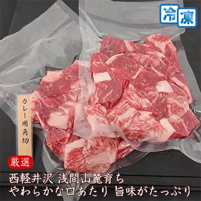 【毎月定期便】【牛肉カレー用】信州蓼科牛の厳選部位 おまかせ 600g(300g×2パック)全3回【配送不可地域：離島】
