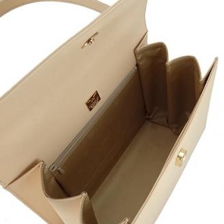 【濱野皮革工藝のフォーマルバッグ】シンフォニア(アイボリー×ゴールド)