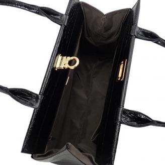 【濱野皮革工藝のハンドバッグ】レジェクロコ　コッコリーブル(ブラック)