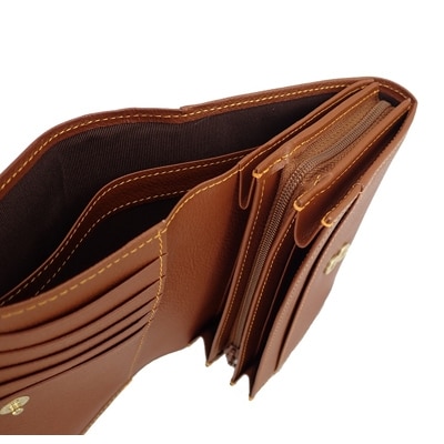 濱野皮革工藝グレースミディアムウォレット(ライトブラウン)