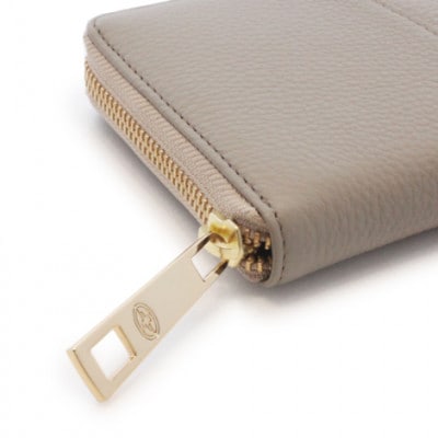 【濱野皮革工藝】本革 レザーウォレット 長財布　フィオーレ ロング ウォレット(グレージュ)