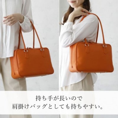 【濱野皮革工藝 HAMANO バッグ】フロット エヴィ ボストン(ブラウン)