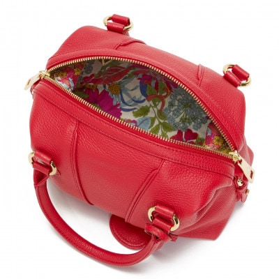 【濱野皮革工藝 HAMANO バッグ】フィオーレ 2way ミニボストン(カーディナルレッド)