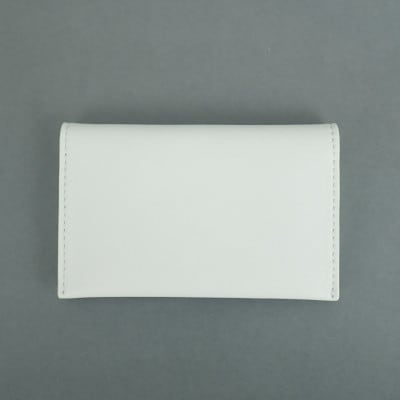 【濱野皮革工藝 HAMANO】カードケース 名刺入れ(ホワイト×ネイビー)