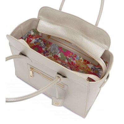 【濱野皮革工藝のバッグ】フィオーレ　ボクシートート(ベージュゴールド)