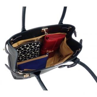 【濱野皮革工藝のクラッシーアーバントートミニハンドバッグ】エレガントなハンドバッグ。(ネイビー)