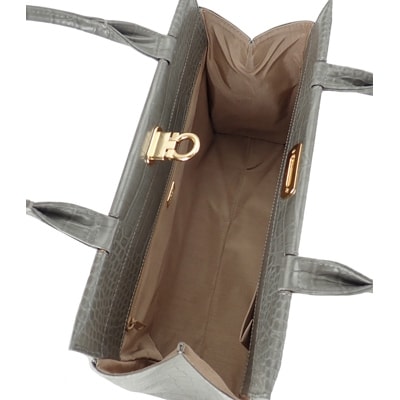 【濱野皮革工藝のハンドバッグ】レジェクロコ　コッコリーブル(スモーキーグレー)