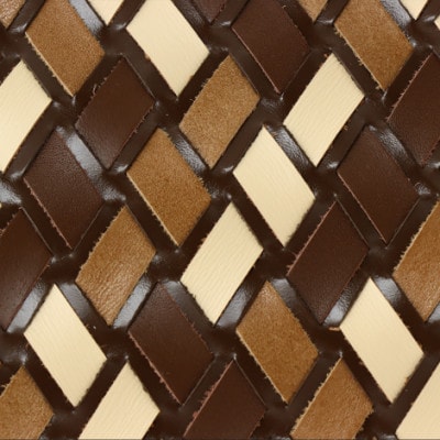 【濱野皮革工藝】ハニカム トートバッグ(ブラウン)