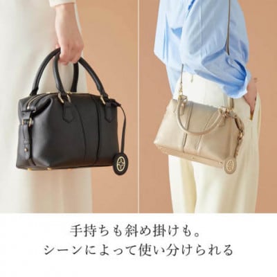 【濱野皮革工藝 HAMANO バッグ】フィオーレ 2way ミニボストン(カーディナルレッド)