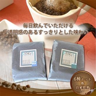 サンガコーヒー〈粉〉100g×6種