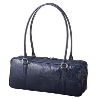 【濱野皮革工藝のハンドバッグ】レジェクロコ サイドボストン(ネイビー)