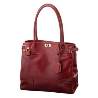 【濱野皮革工藝のトートバッグ】クラッシーアーバントートミニ(ボルドー)