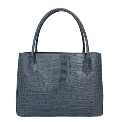 【濱野皮革工藝のトートバッグ】クロコ　デュプレトート(ネイビー)