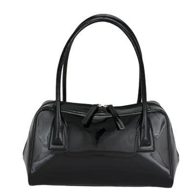 濱野皮革工藝ヴェレルーチェハンドバッグ(ブラック)