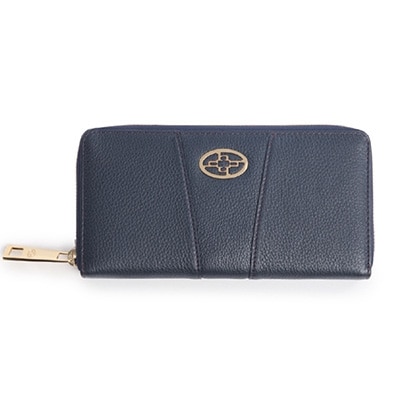 【濱野皮革工藝の長財布】フィオーレ ロング ウォレット(ネイビー)