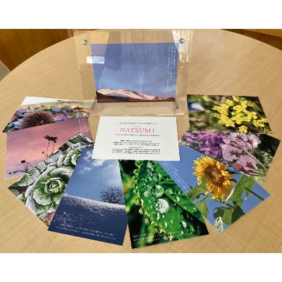 「PHOTO NATUMI」～私が見つけた 御代田の小さな風景たち～　(写真8枚、フォトスタンド付)