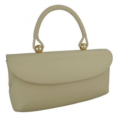 【濱野皮革工藝のフォーマルバッグ】 ロイヤルモデル(アイボリー×ゴールド)