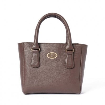 【濱野皮革工藝】ハナエルミニトートショルダー(ダークブラウン×ゴールド)