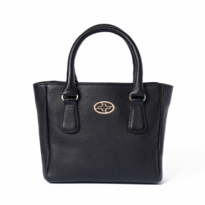 【濱野皮革工藝 】ハナエルミニトートショルダー(ブラック×ゴールド)