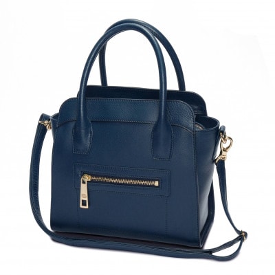 【濱野皮革工藝のバッグ】フィオーレミニボクシー(ダークブルー)