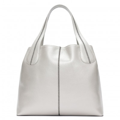 【濱野皮革工藝のバッグ】リゼトート(パールホワイト)