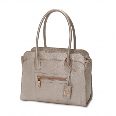 【濱野皮革工藝 HAMANO バッグ】フィオーレミドルボクシートートバッグ(シャンパンゴールド)