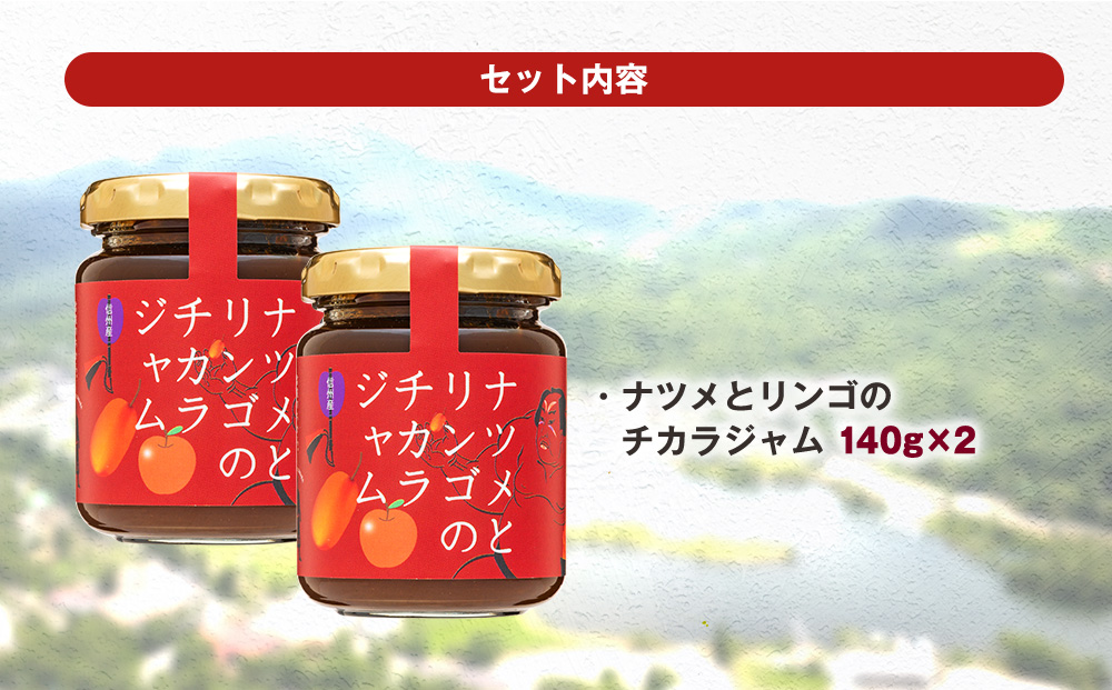 ナツメとリンゴのチカラジャム2個