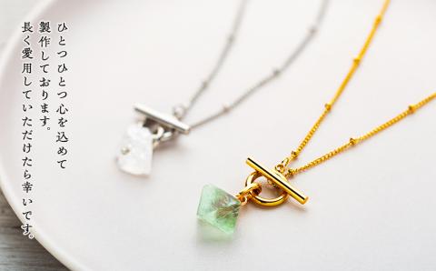 ☆ゴールド・グリーンクォーツ☆5wayサージカルステンレス・マンテルネックレス