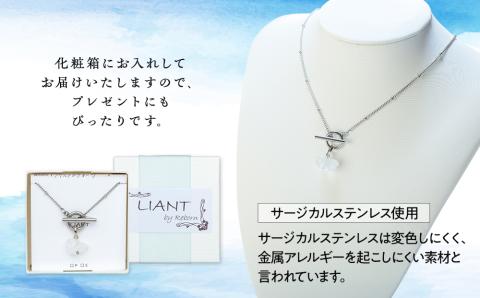 ☆シルバー・クリスタルクォーツ☆5wayサージカルステンレス・マンテルネックレス